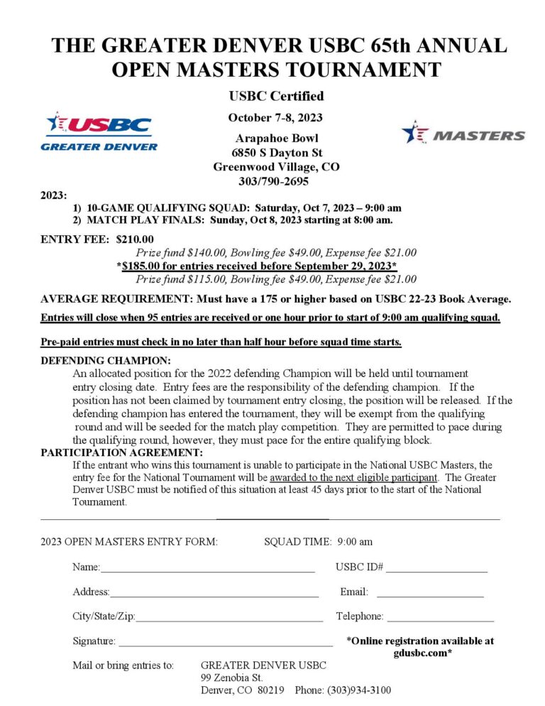 2023 USBC Masters Preview